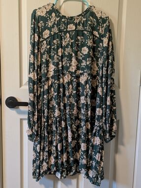 Floral Tiered Long Sleeve Dress